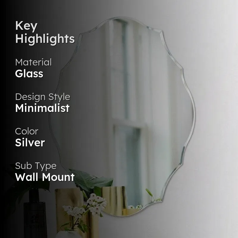 Ovelia Frameless Oval Wall Mirror media 2
