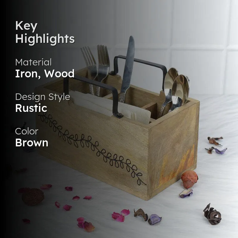 Rita Wooden Cutlery Holder media 2