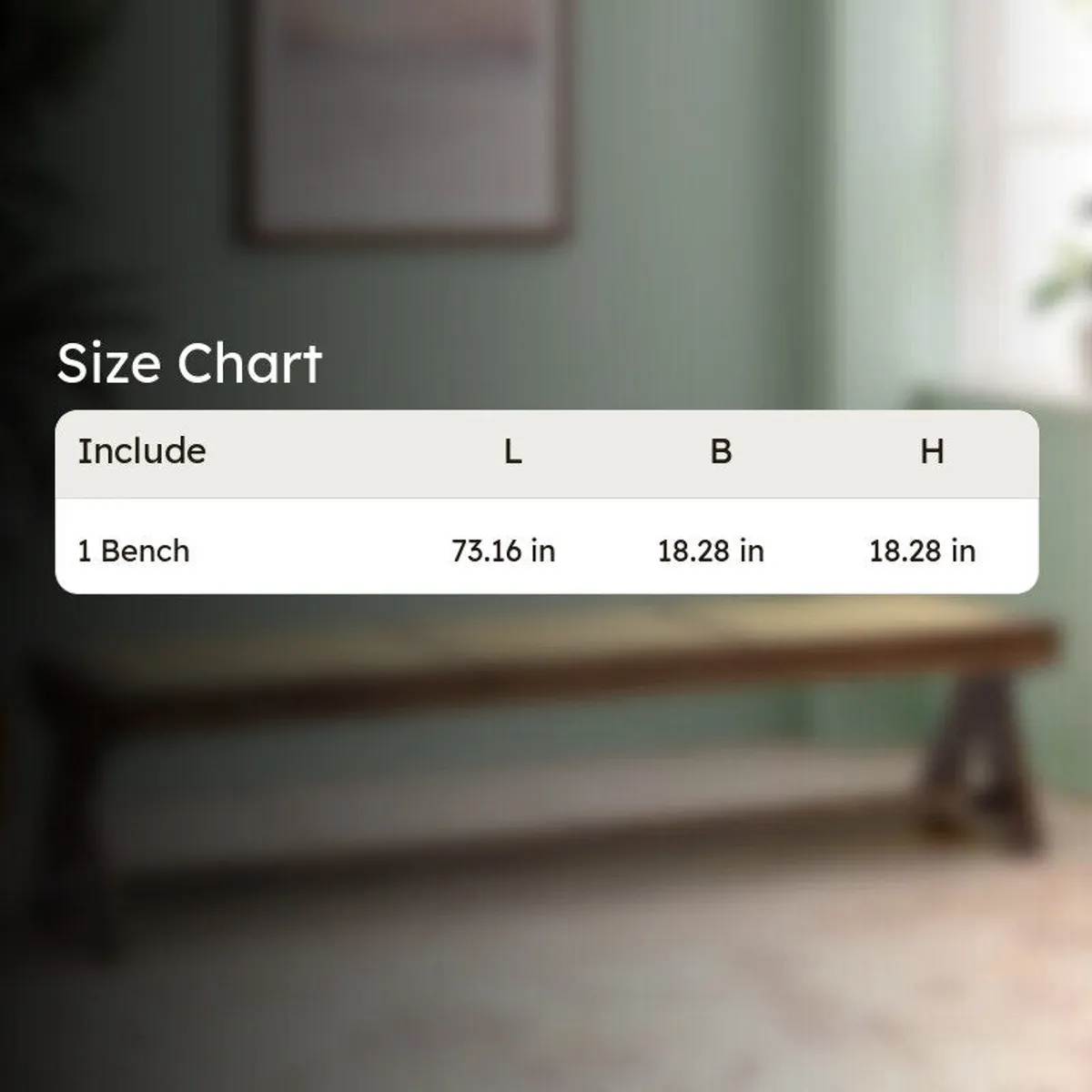 Clovex Sheesham Wooden Bench - Beige - 10