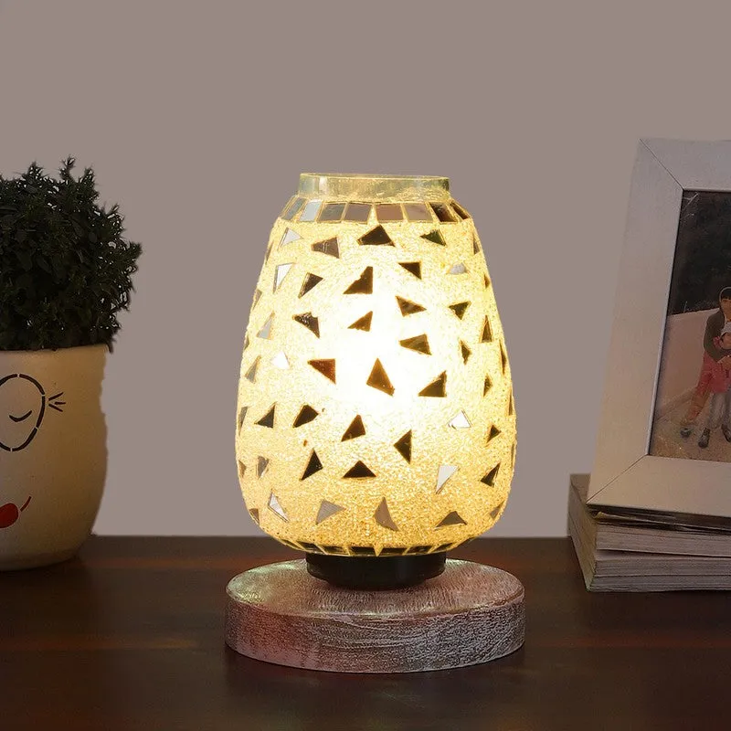 Luxior Mosaic Glass Table Lamp With Wooden Base media 3