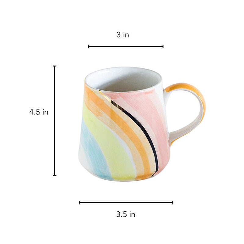 Rainbow Ceramic Coffee Bone China Coffee Mug (280 mL) media 6