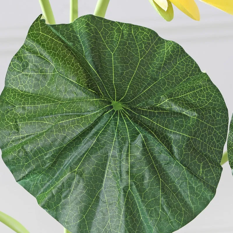 Lotus Bloom Stem with Leaves - Yellow media 6