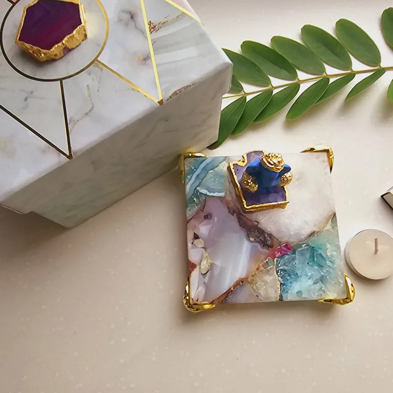 Athviya Cobalt Ganesha Agate Gift Box media 7
