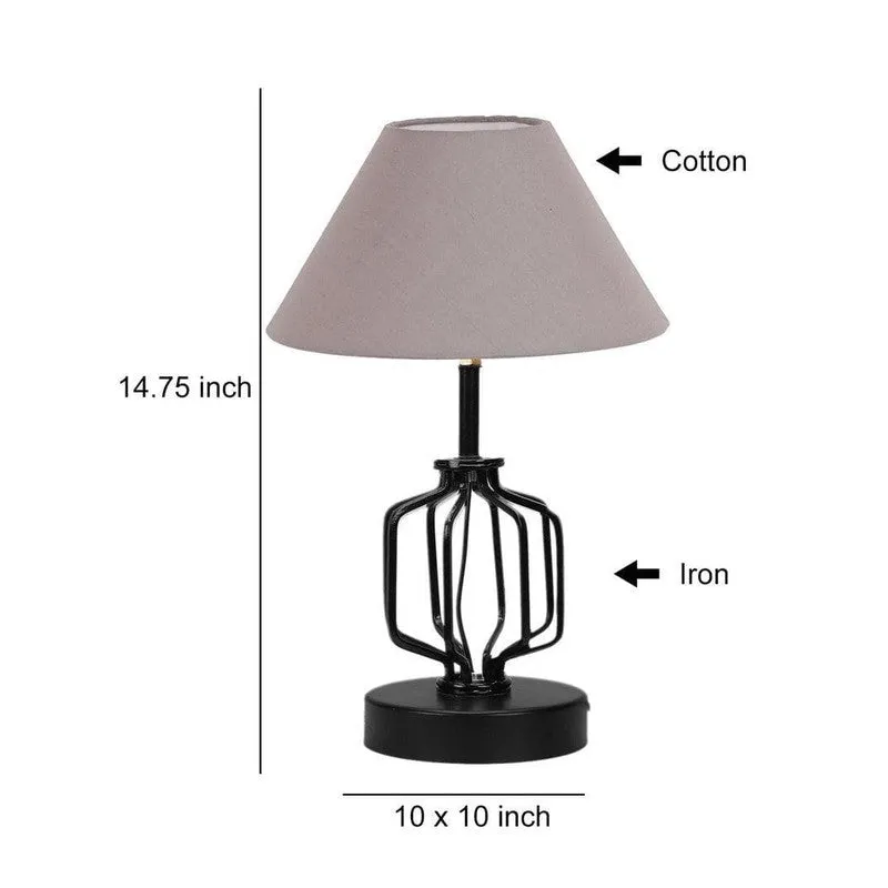Cosmo Fabric Table Lamp - Grey,Black media 7