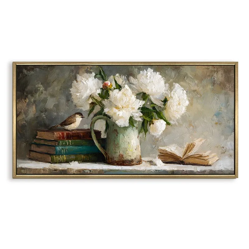 Aged-books Canvas Wall Painting With Frame media 3