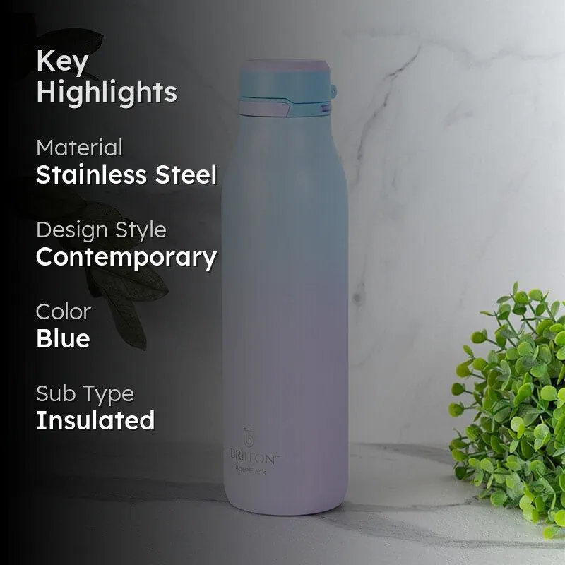 Juno Sip Hot & Cold Thermos Water Bottle (Light Blue & Purple) - 750 mL media 2