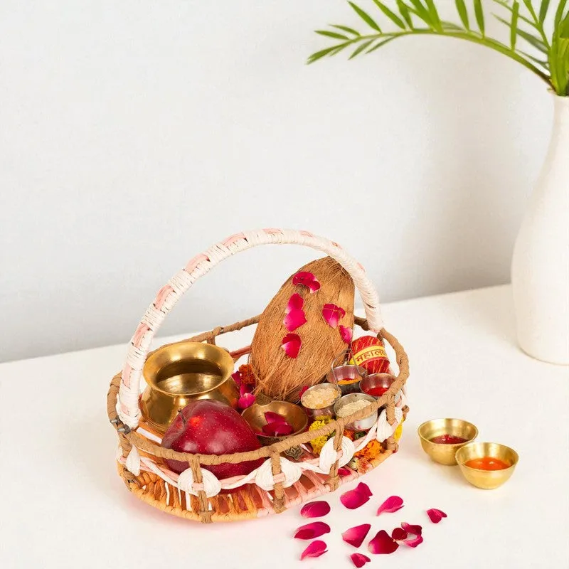 Aurelia (Raffia,Metal) Fruit Basket media 8