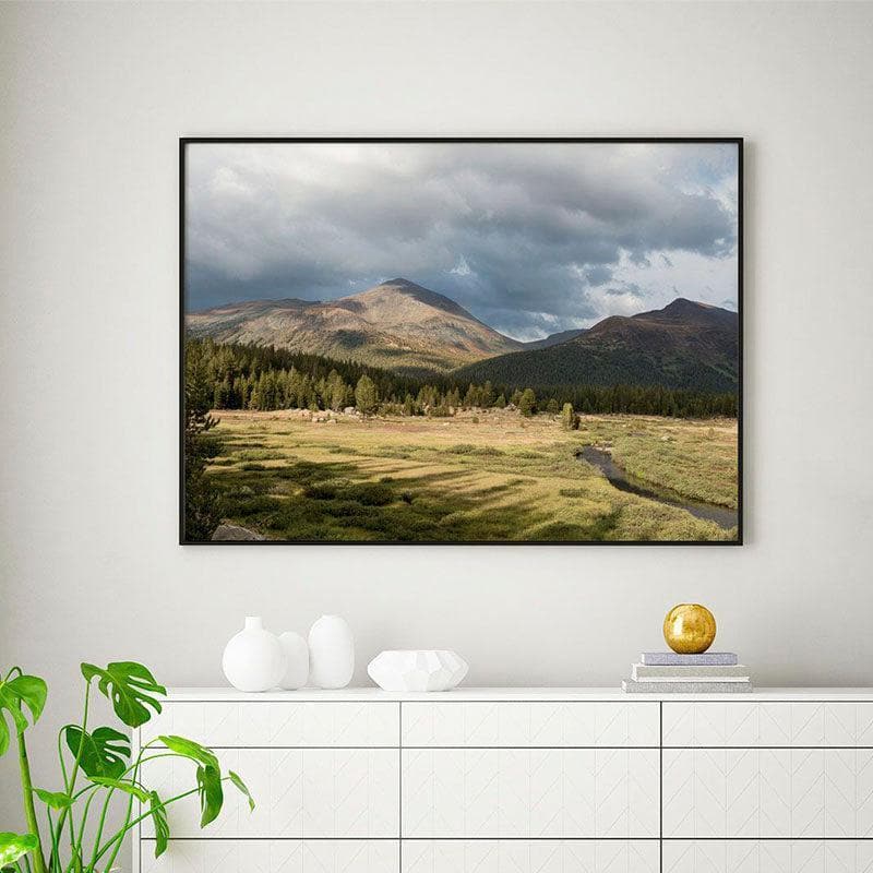 Yosemite National Park Canvas Wall Painting - Black Frame