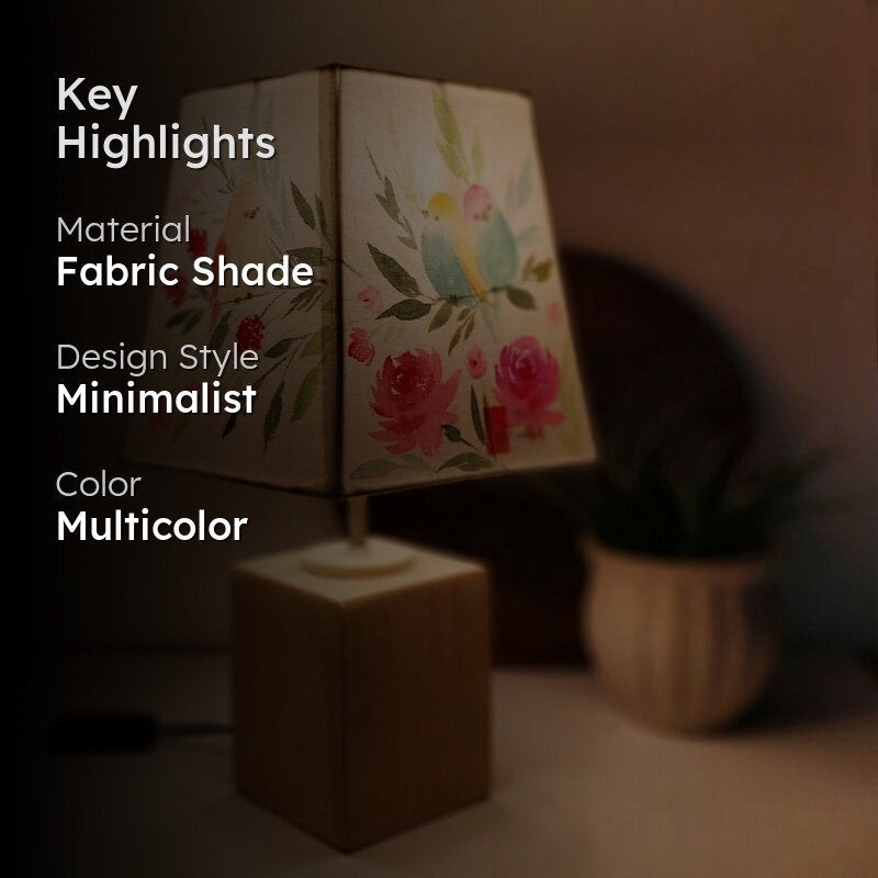 Garnia Galo Handpainted Fabric Table Lamp - Multicolor media 2