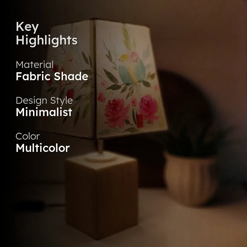 Garnia Galo Handpainted Fabric Table Lamp - Multicolor media 2