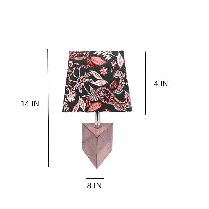 European Paisley Triangular Fabric Table Lamp - Multicolor media 5