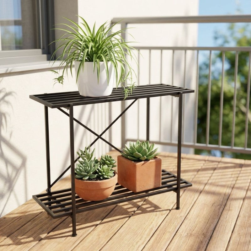 Leafnest Metal Planter Stand - Black media 3