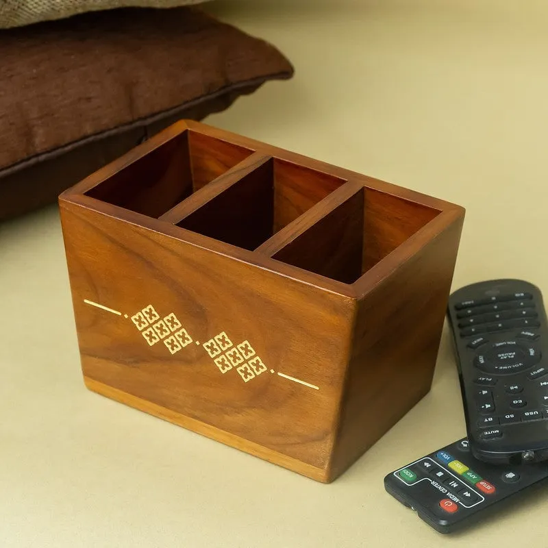 Nova Luxe Wood Desk Organiser - Brown media 3