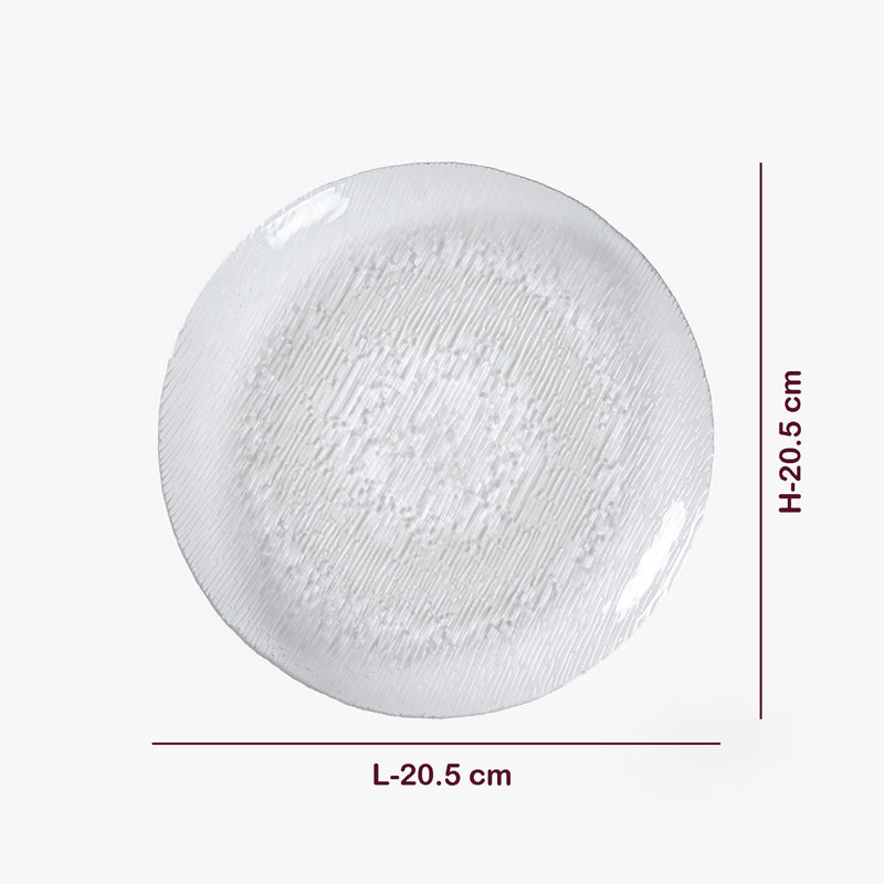Mistware Frosted Glass Plate Set - Four Piece Set media 6