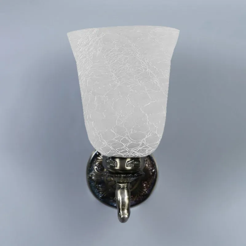 Crystal Bloom Medallion Curved Glass Wall Lamp media 6