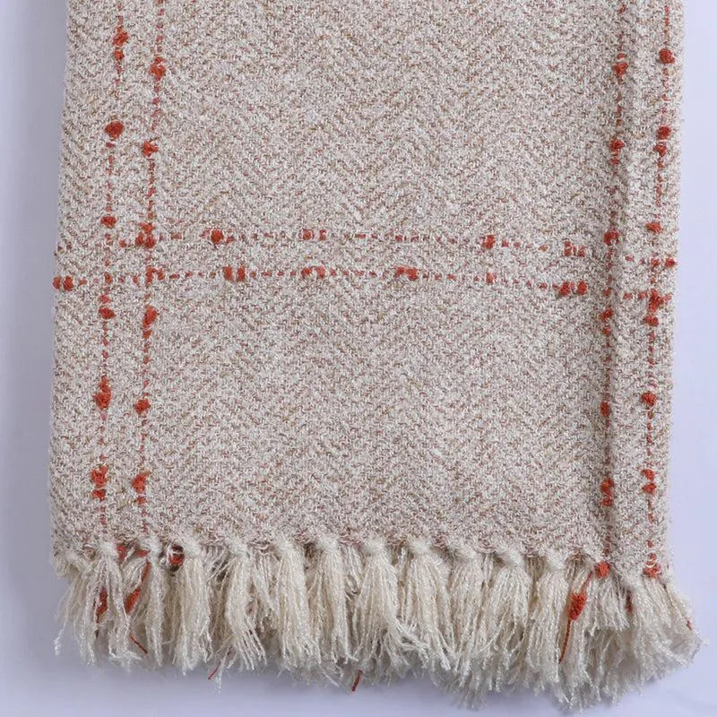 Dotline Grid Knitted Cotton Throw media 3