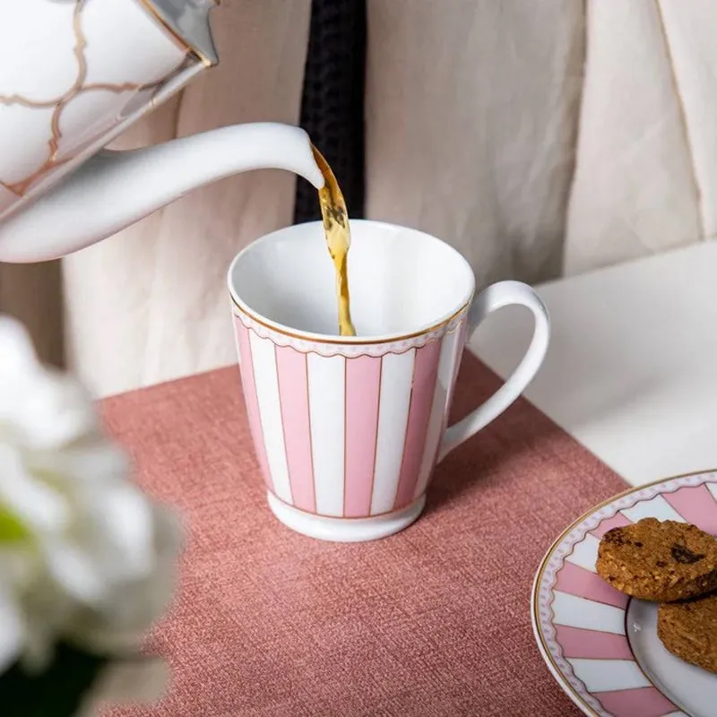 Noritake Porcelain Coffee Mug (Peach & White) - 300 mL media 6
