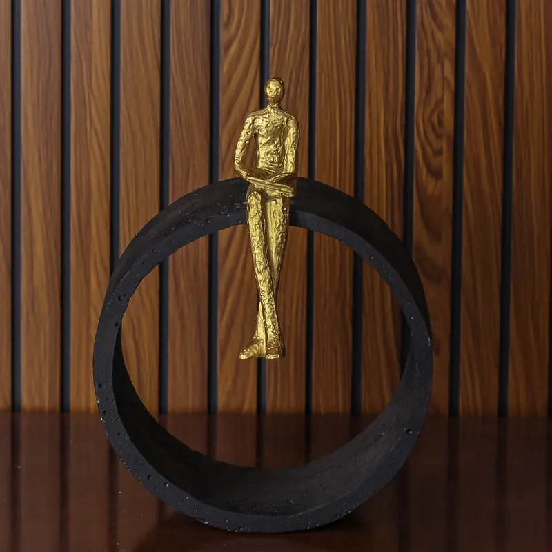 Veloura Curve Gold Figure Resin Showpiece media 5