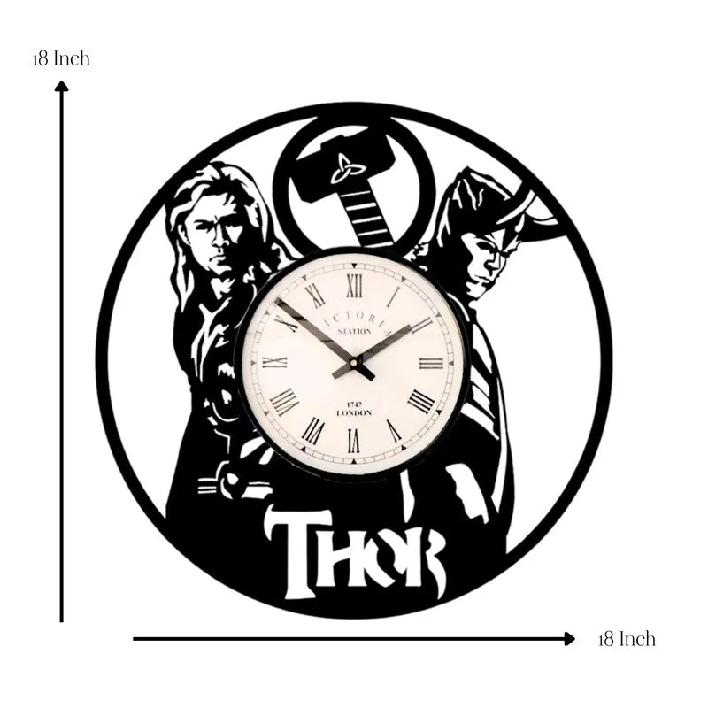Thor Steel Analog Wall Clock - Black media 7