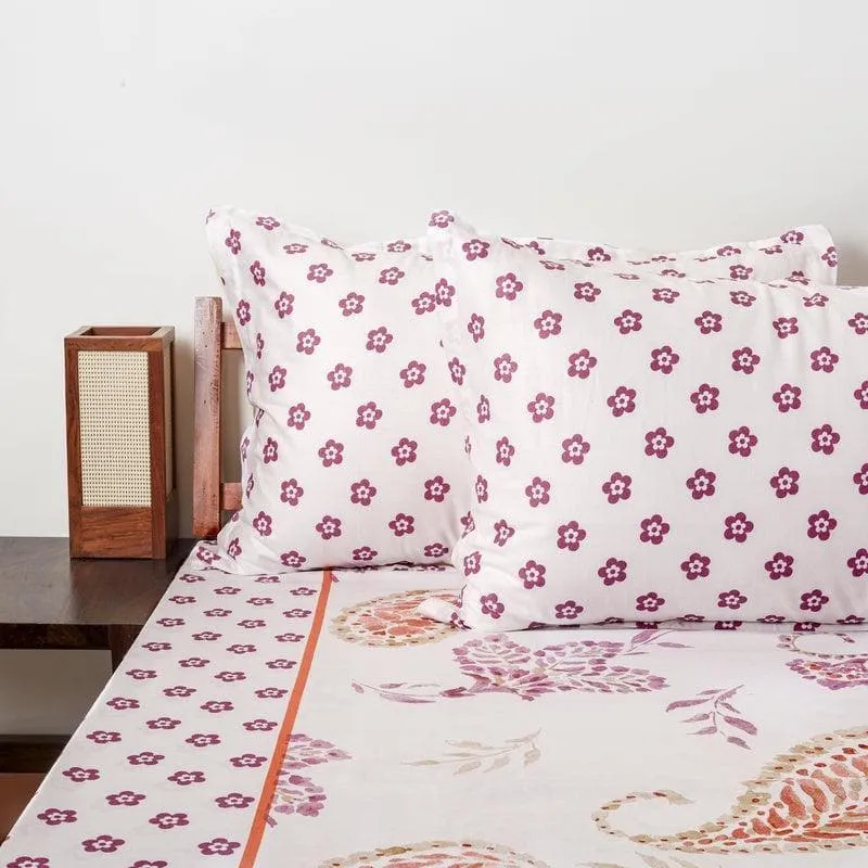 Paisley LaLa Land Bedsheet - Purple & Red media 1
