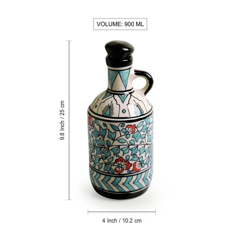 Mughal Musca Handpainted Oil Dispenser (Multicolor) - 900 ML media 6