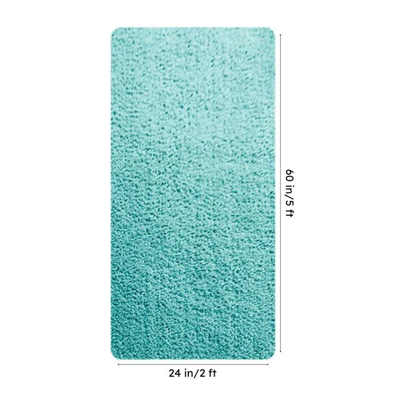 Nuo Luxe Micro Fiber Runner Rug - Aqua media 8