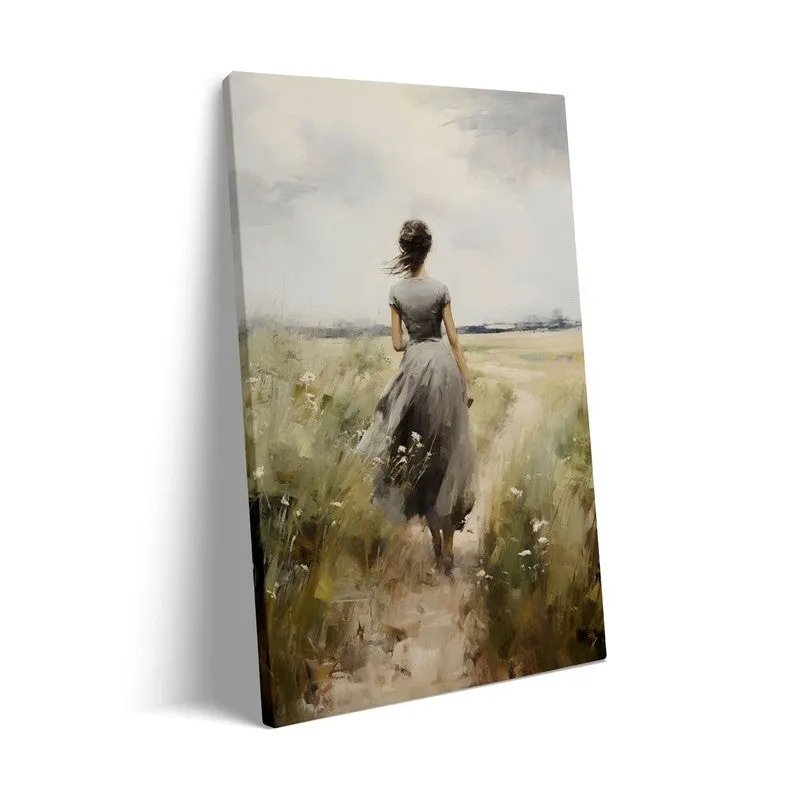 Fields of Solitude Archival Canvas Wall Art - Black Frame media 7
