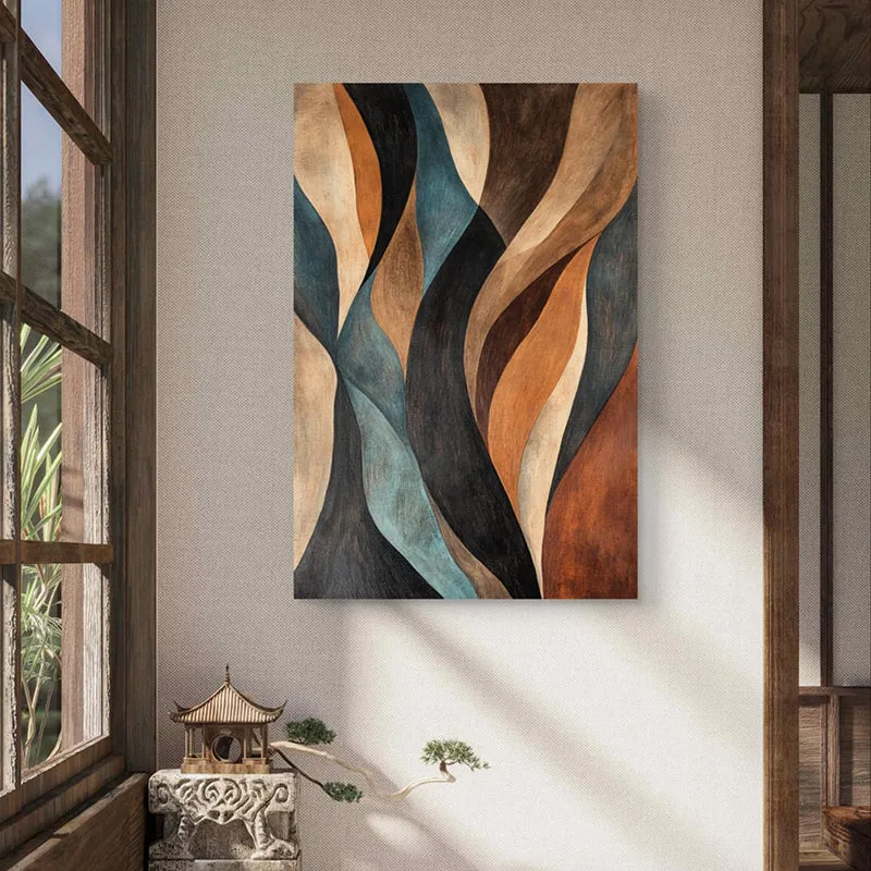 Earthen Curves Canvas Wall Painting media 3