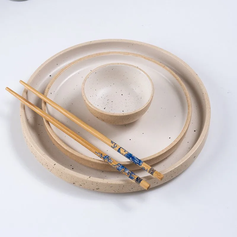 Speckled Beige Ceramic Dinner Set - 18 Piece Set media 8