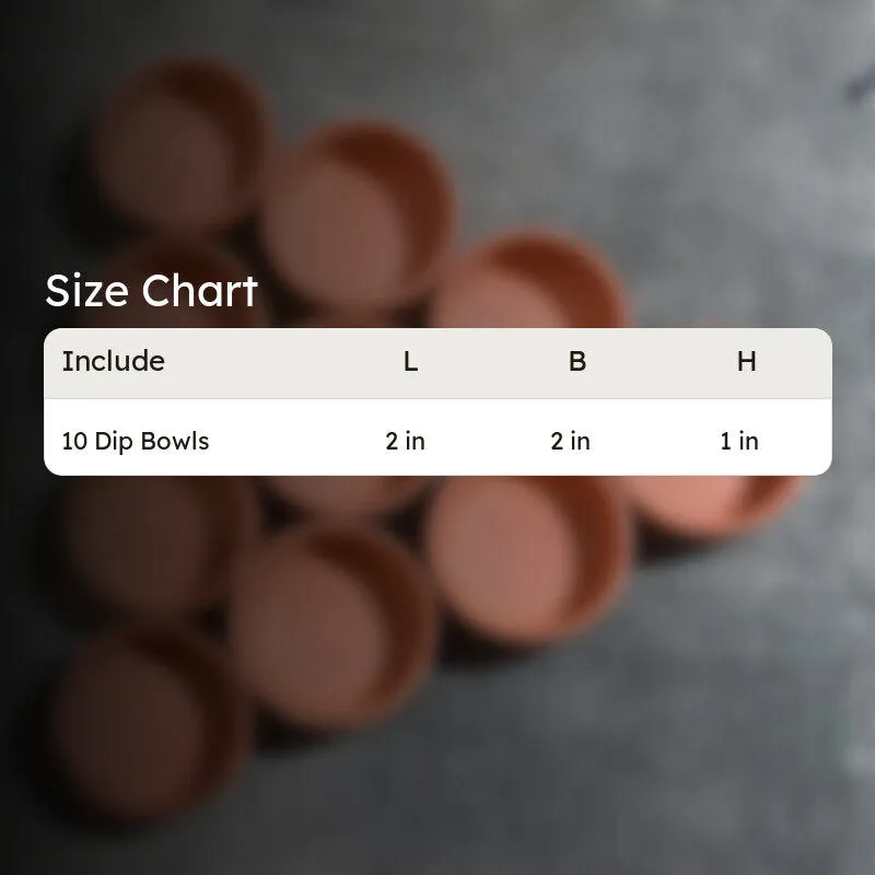 Terrabite Terracotta Dip Bowl (30 mL Each) - Set Of Ten media 6