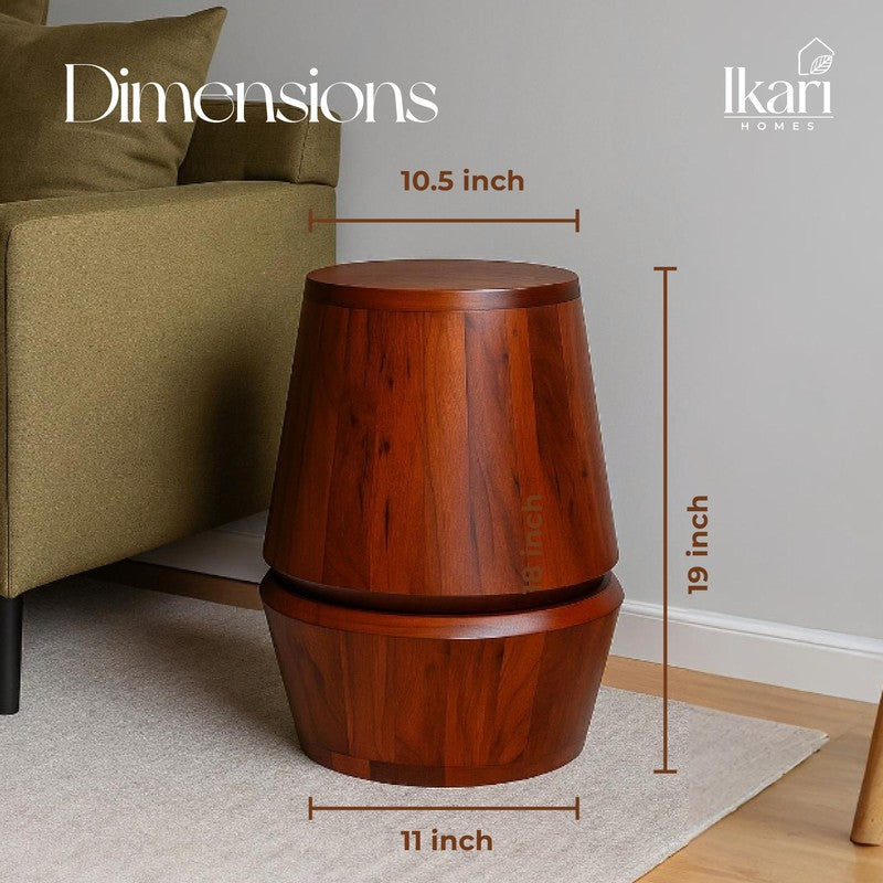Drum Barrel Acacia Wood Coffee Table media 12