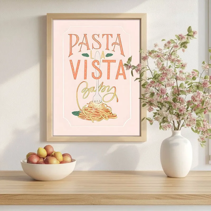 Pasta Vista Archival Canvas Wall Art - Brown media 1