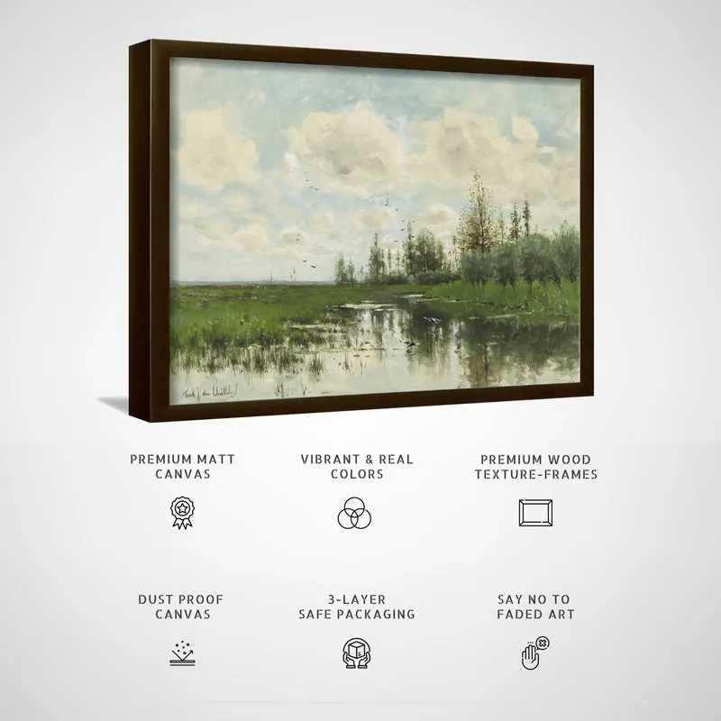 Lakeside Charm Wood Wall Art With Frame - Black media 4