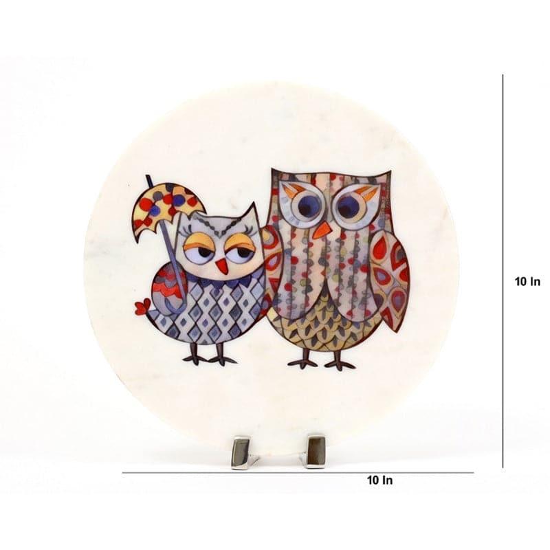 Owlery Printed Marble Showpiece media 4