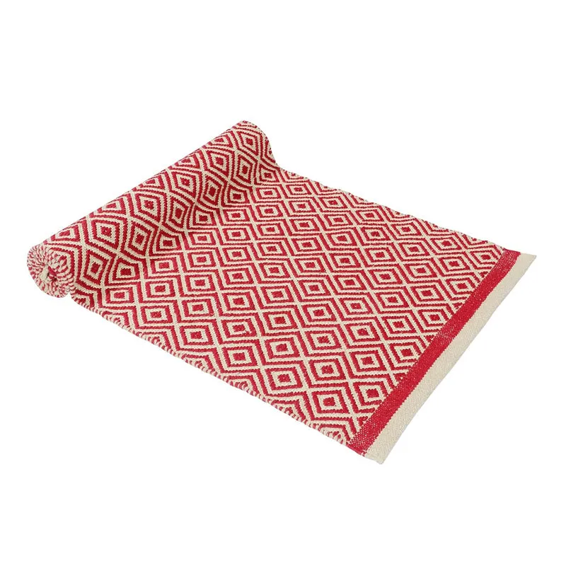 Earthica Cotton Runner Rug - Dark Red media 6