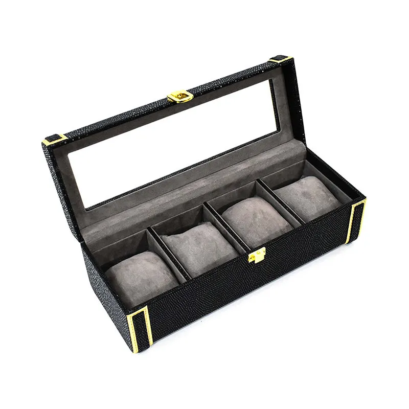 Tisquo I Faux Leather Watch Organizer - Black media 6