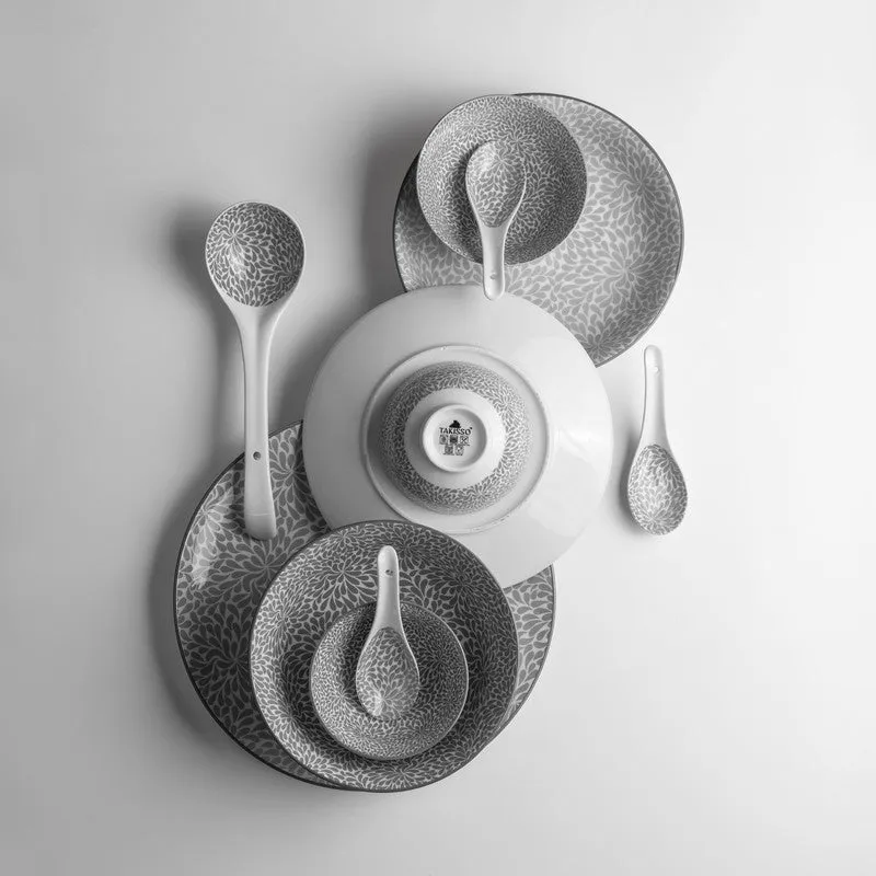 ServeHarbor Porcelain Dinner Set (Grey) - 35 Piece Set media 5