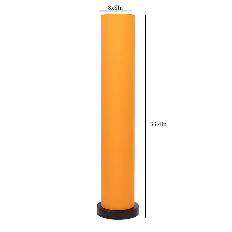 Eshe Wooden Tower Floor Lamp - Black - Yellow media 5