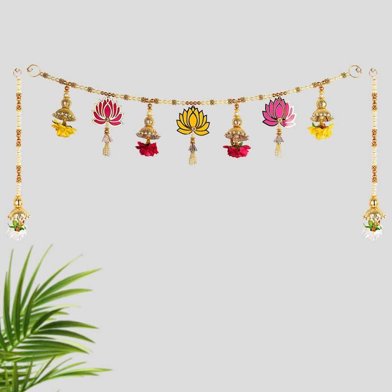 Decorative Padma Toran With Side Latkan media 3