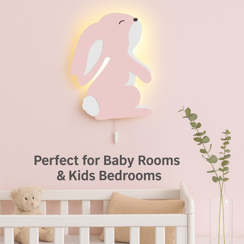 Bunny Moonlight Battery Operated MDF Wall Lamp media 4