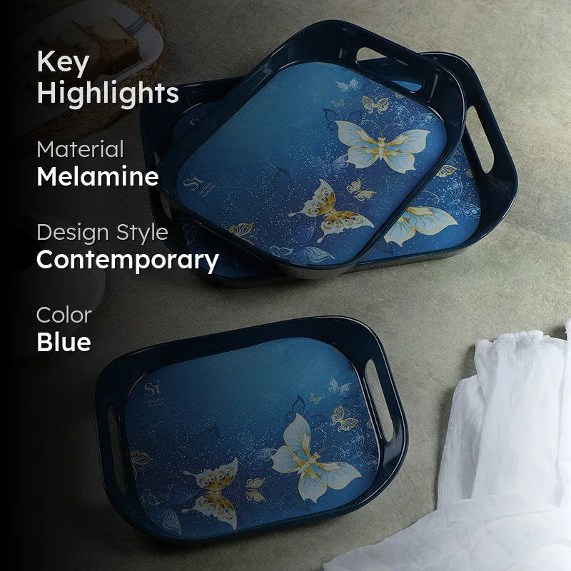 Papilon Nights Melamine Serving Tray - Set Of Three media 2