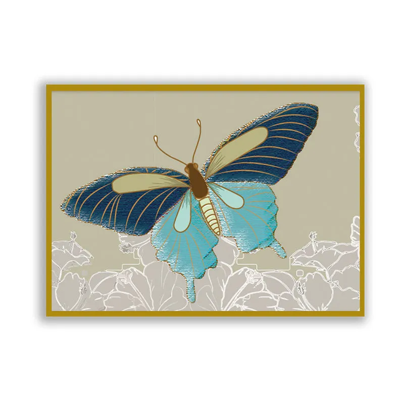 Butterfly's Whimsy Wall Art with Gold Frame media 3