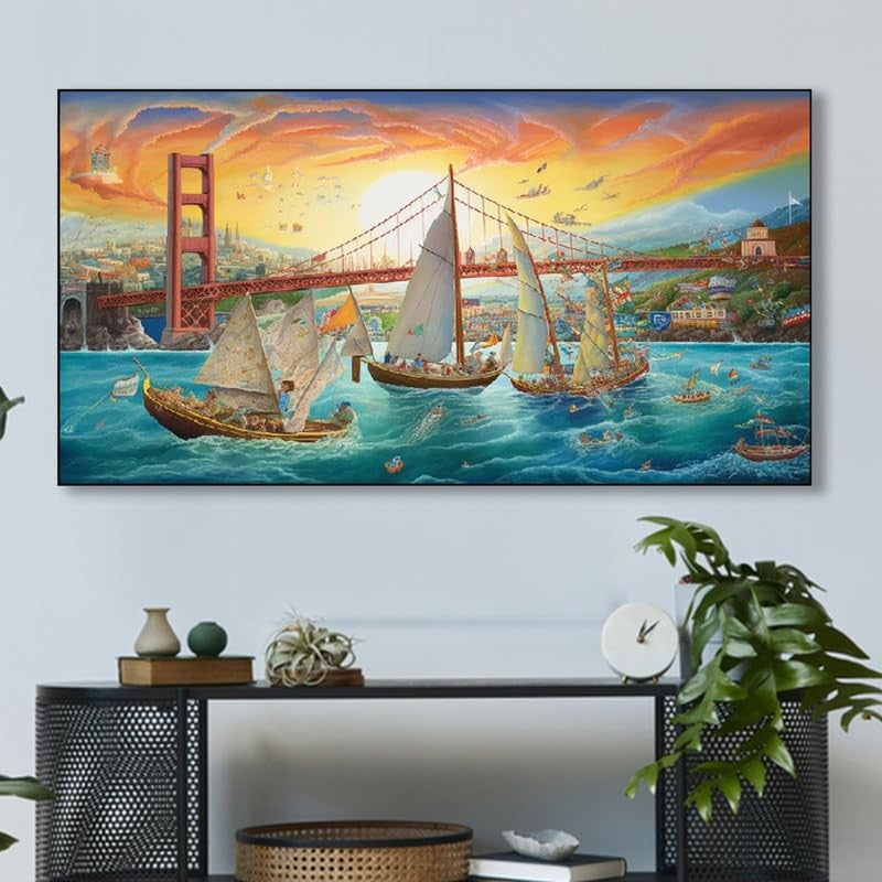 Bay Breeze Voyage Canvas Wall Painting With Frame media 3