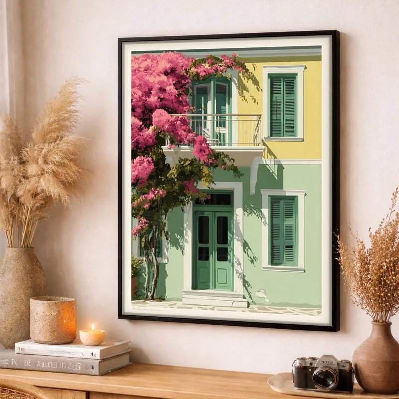 Noontide Neon Canvas Wall Painting - Black Frame media 3