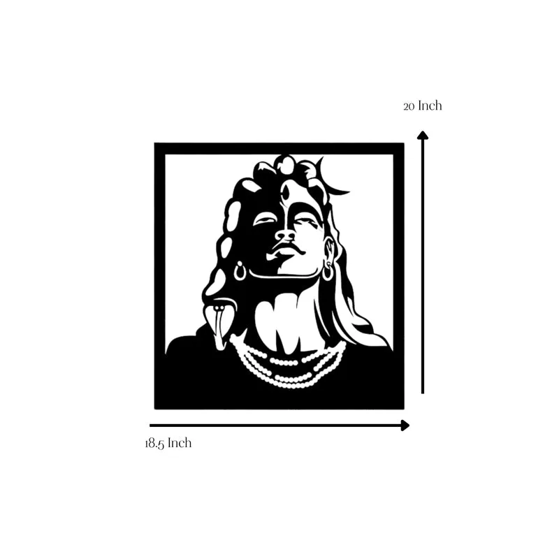 Adiyogi Silhouette Iron Wall Accent media 5