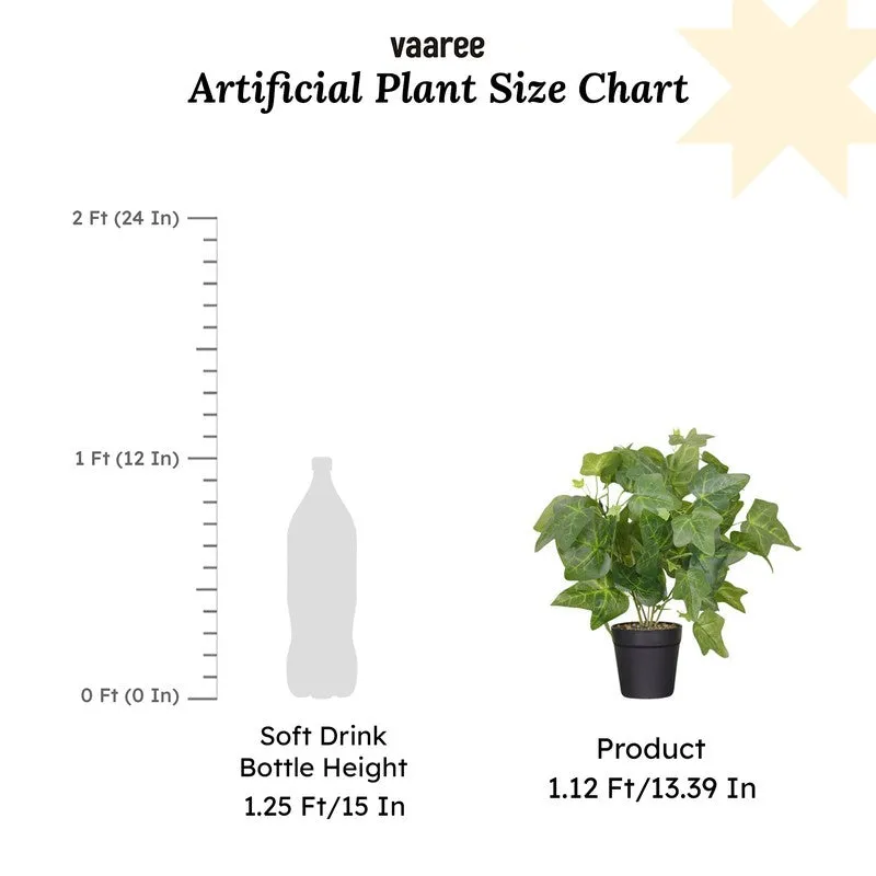 Artificial Plant With Black Fiber Pot - 1 Feet media 7