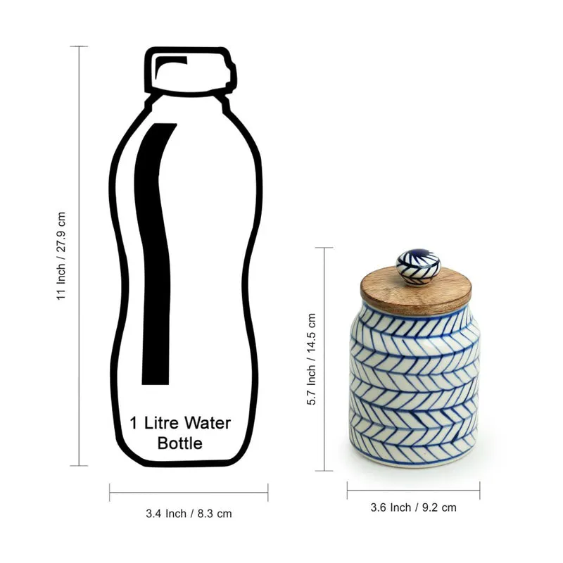 Indigo Ethnic Airtight Storage Jar - 470 mL media 6