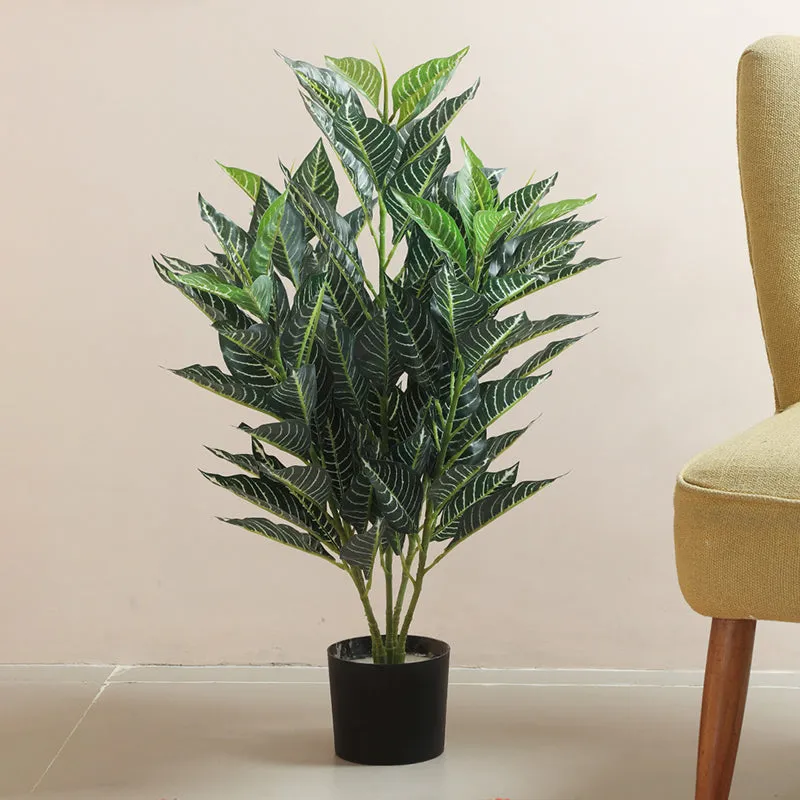Everlay Artificial Plant With Black Plastic Pot - 2.8 Feet media 3