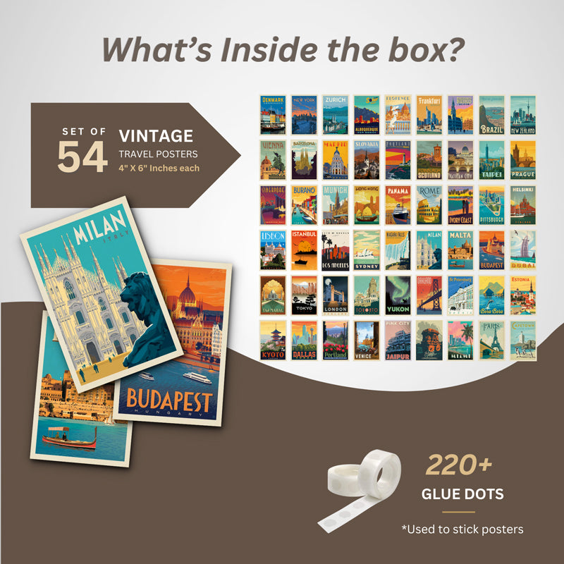 Vintage City Wall Poster - Set Of Fifty Four media 5