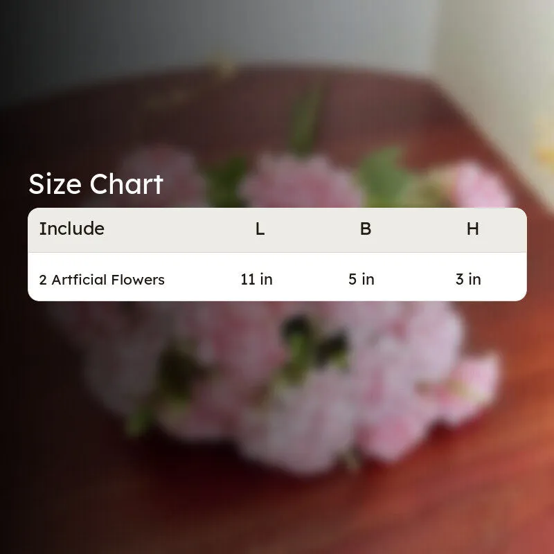 Artificial Hydrangea Flower (Pink) - Set Of Two media 11